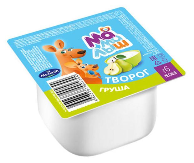 

Творог детский Мамалыш с грушей, с 6 месяцев, 4.2% 100 г