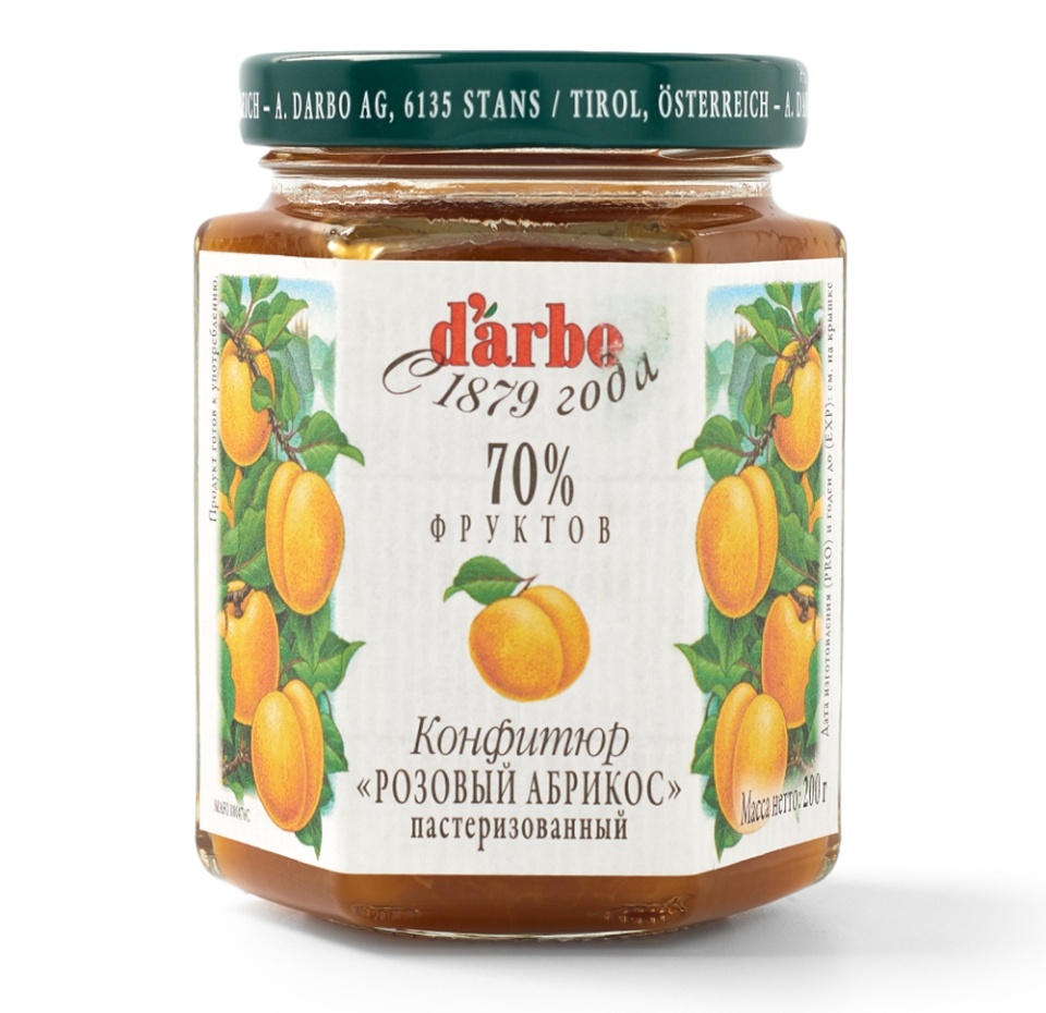 

Конфитюр D'arbo Naturrein из розового абрикоса 200 г