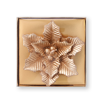 

Свеча фигурная цветок Пуансеттии, цвет золотой, парафин, 4.2 см, Китай