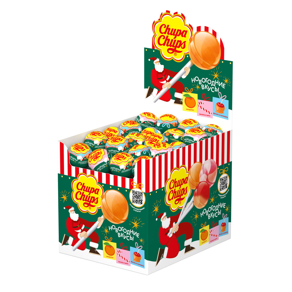 

Карамель Chupa Chups Новогодние вкусы в ассортименте 1 шт 12 г