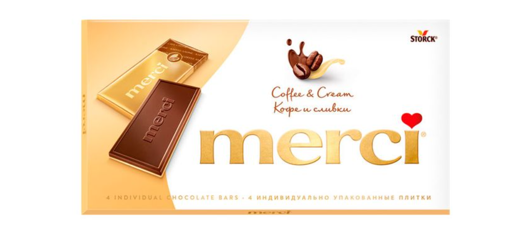 

Шоколад Merci Кофе и сливки 100 г