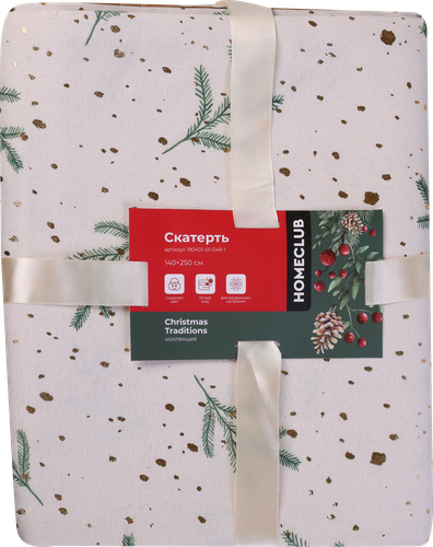 

Скатерть Homeclub Christmas Traditions Fir 140х250 см арт 190401-01-049-1