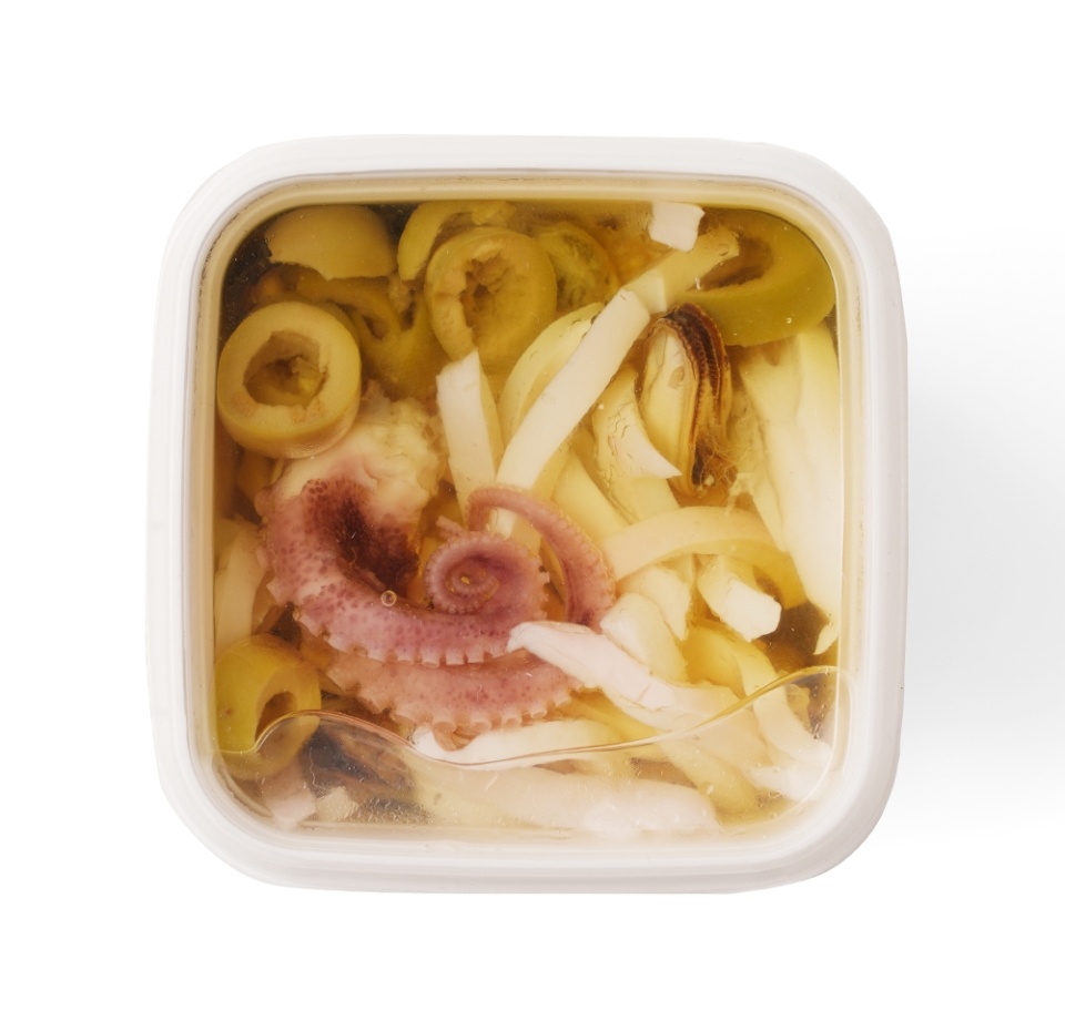 

Коктейль Milegrin из морепродуктов с оливками в оливковом масле 270 г