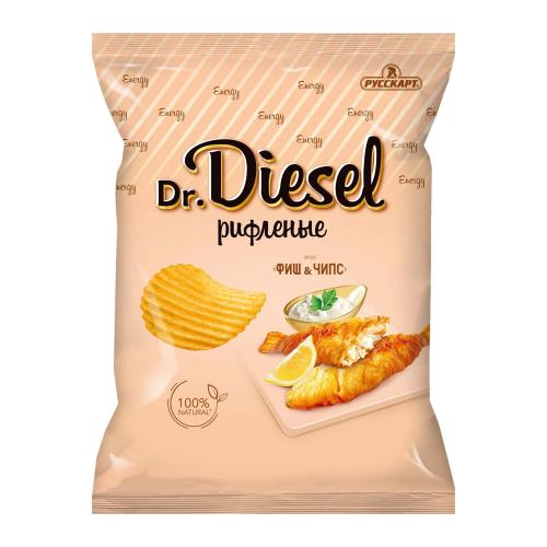 

Чипсы Dr.Diesel рифленые Фиш энд чипс 120 г