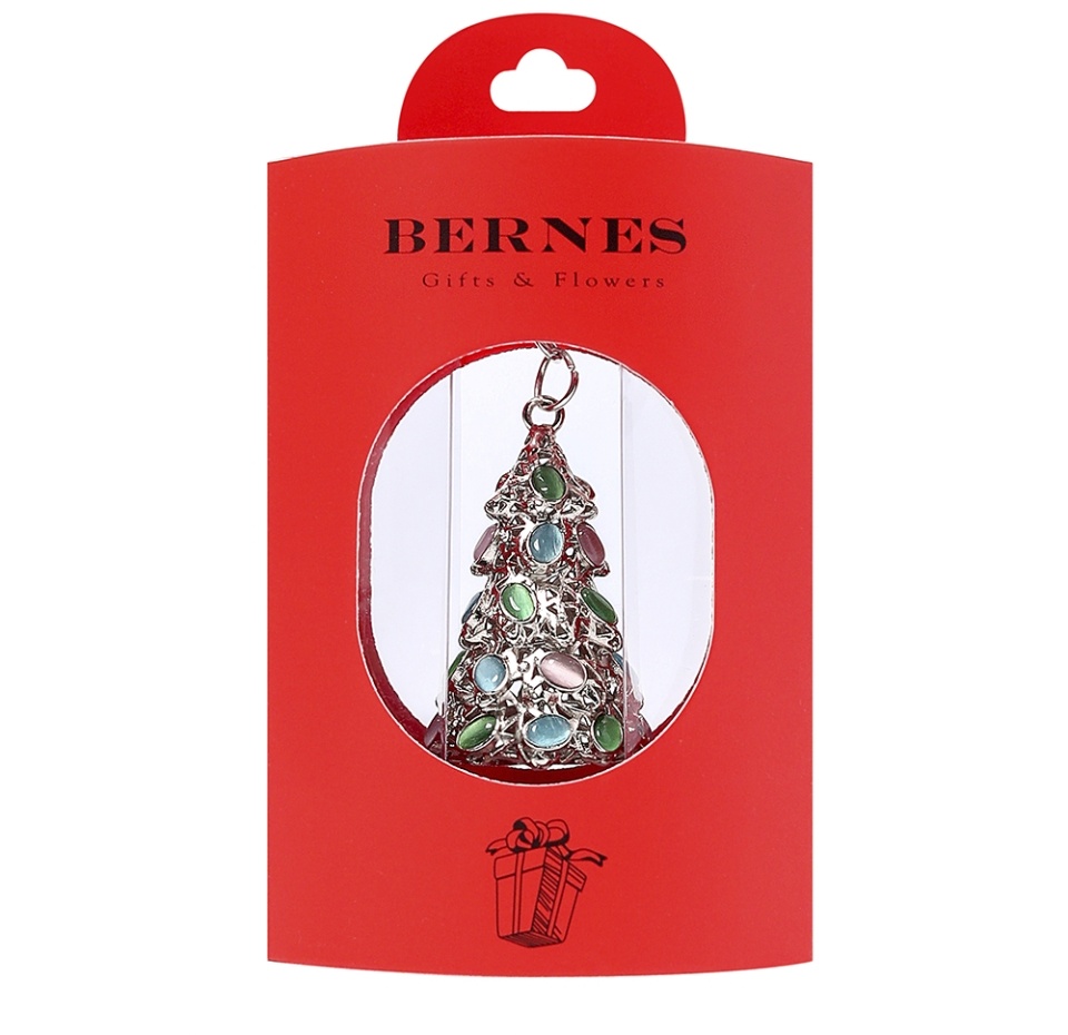 

Сувенир BERNES Брелок ёлочка silver 2.5 см, Россия
