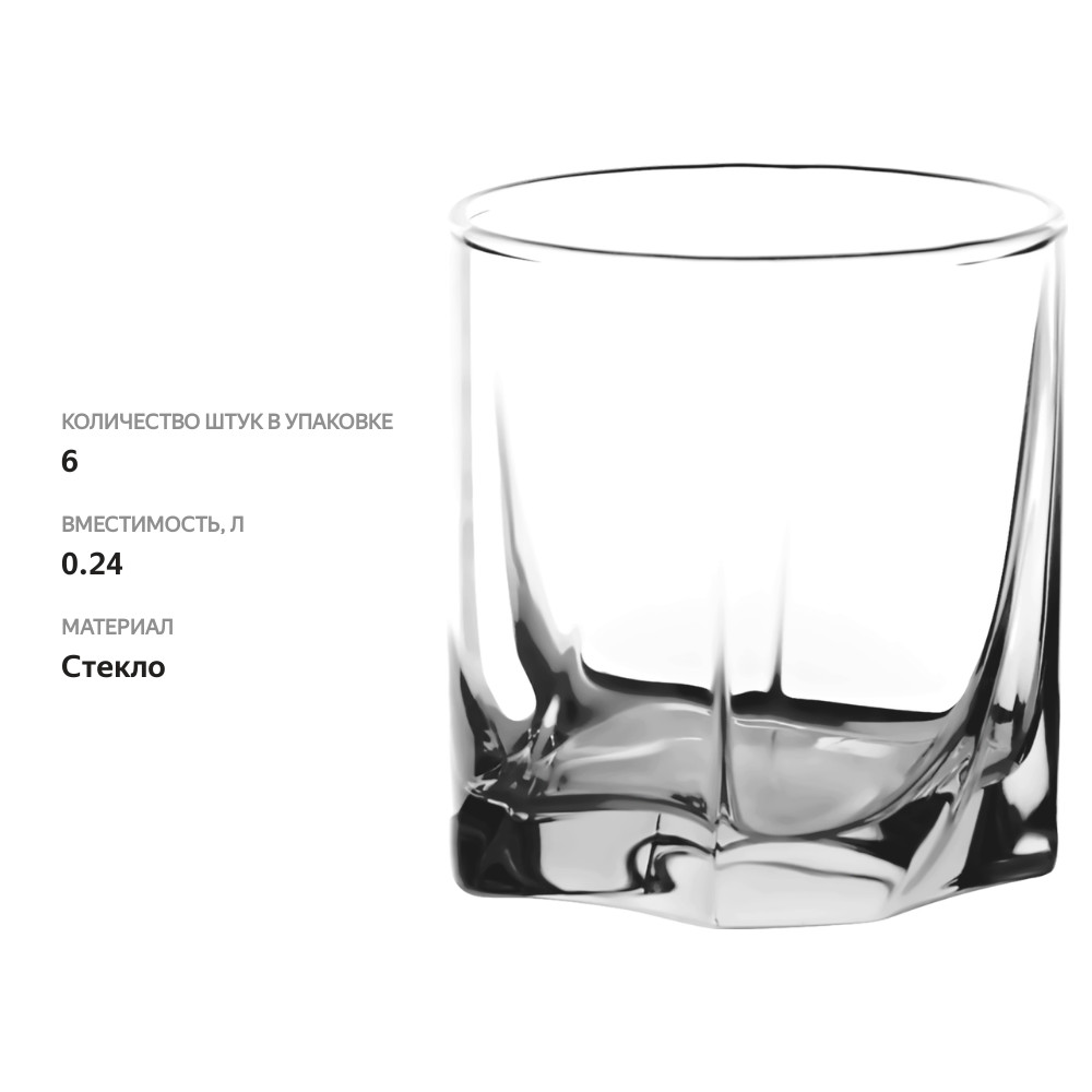 

Стаканы для сока Pasabahce Luna 240 мл 6 шт.