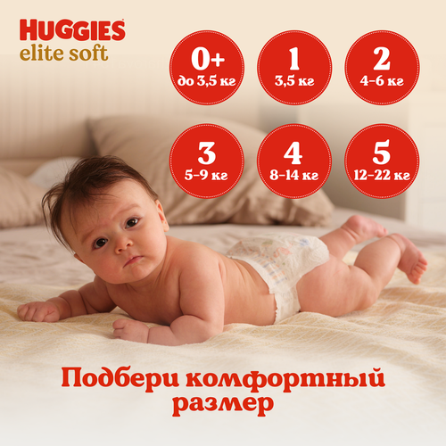 

Подгузники Huggies Elite Soft размер 4 8-14 кг 33 шт.