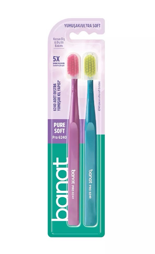 

Зубная щетка Banat Pro 6240 ультрамягкая 2 шт.