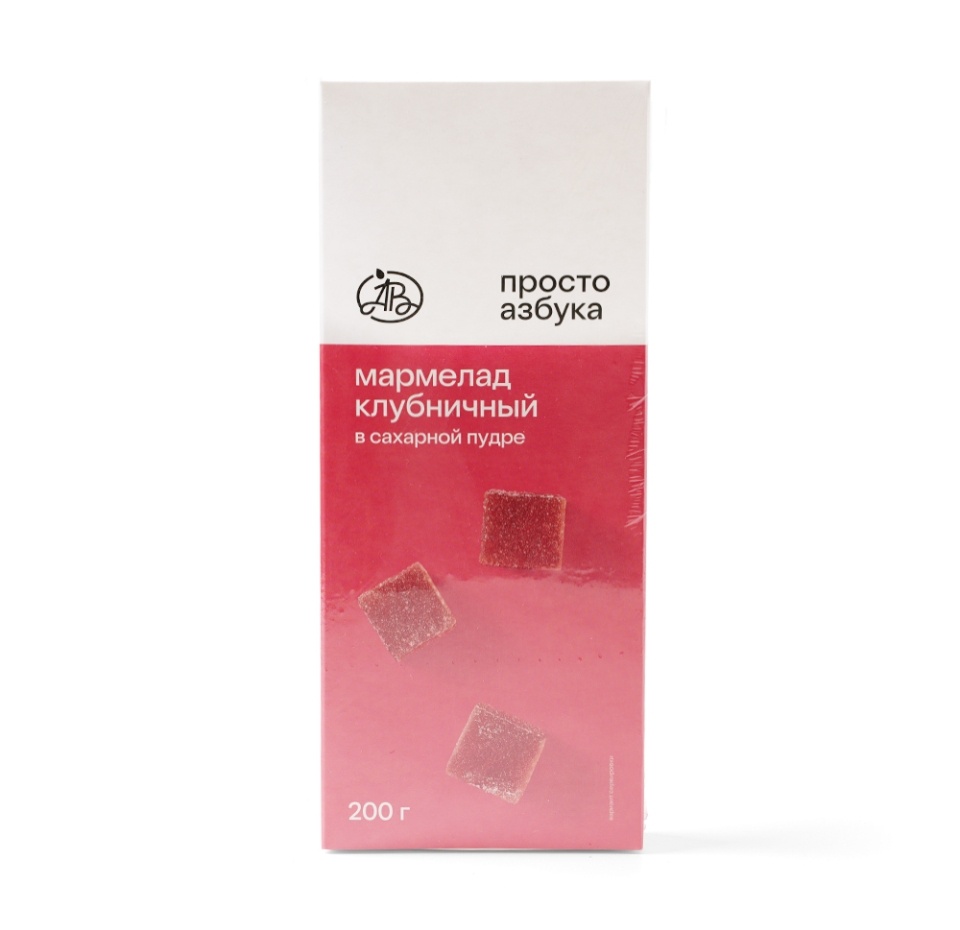 

Мармелад «Просто Азбука» клубничный в сахарной пудре 200г, Россия