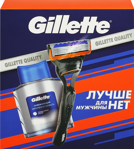 

Набор подарочный Gillette Бритва Fusion 5 c 1 сменной кассетой + Лосьон освежающий 50 мл