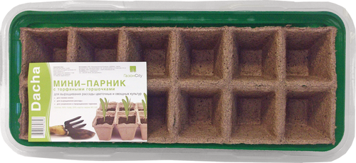 

Мини-парник ГазонCity с торфяными горшочками зеленый