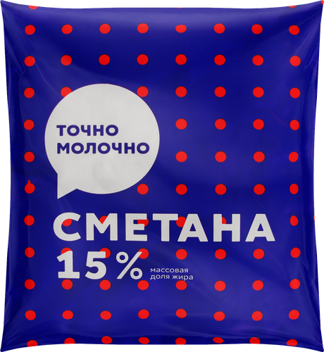

Сметана Точно молочно! 15% без змж 450 г