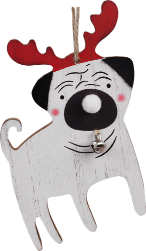 

Украшение елочное Homeclub Собачка в колпаке дерево 12.5 см дизайн в ассортименте