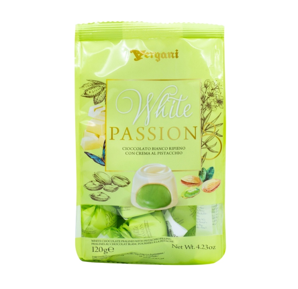 

Конфеты из белого шоколада Vergani пралине с фисташковым кремом 120 г