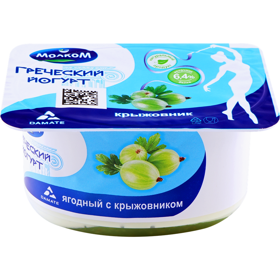 

Йогурт греческий МолкоМ крыжовник 3.4% без сахара 125 г