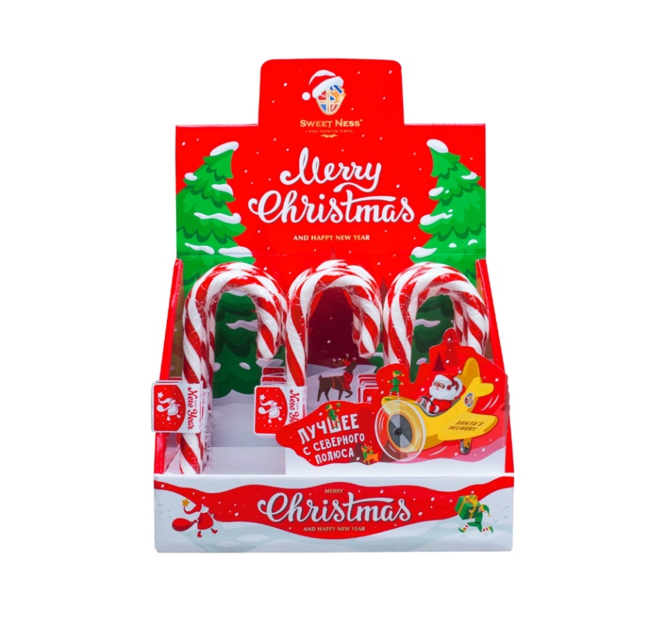 

Карамель SWEET NESS в форме трости со вк. клубники