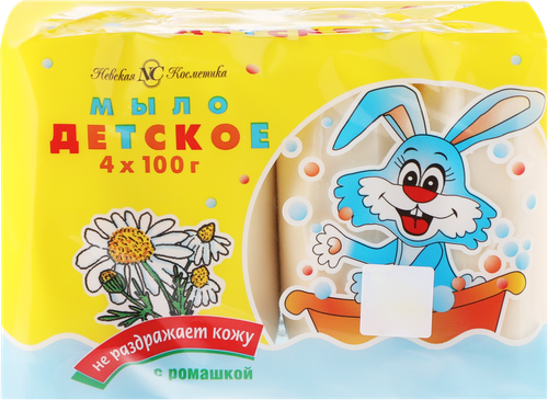 

Мыло туалетное Невская Косметика Детское с ромашкой 4 шт. х 100 г