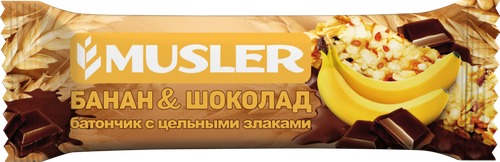 

Батончик Musler с цельными злаками банан шоколад 30 г