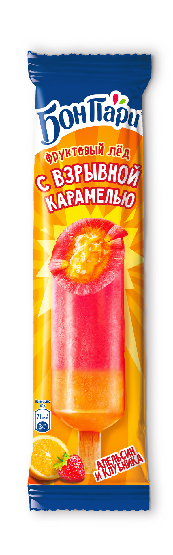 

Лед фруктовый Бон Пари Взрывной ураган с взрывной карамелью 60 г