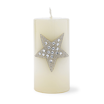 

Свеча столбик, цвет белый, со звездой, парафин, 14.3 см