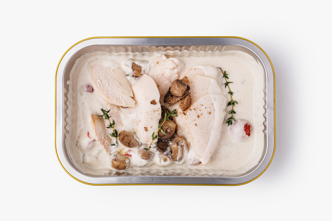 

Курица ВкусВилл в сливочно-грибном соусе Альфредо 500 г