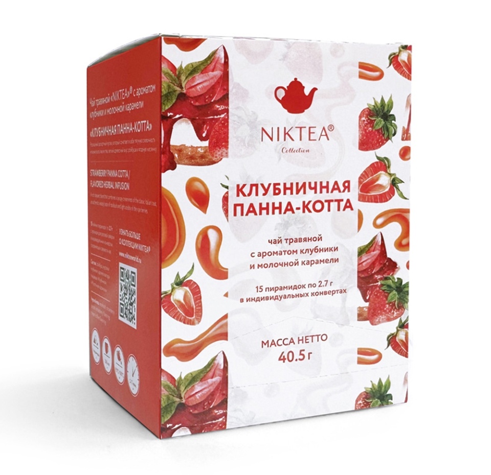

Чай травяной Niktea Клубничная Панна-Котта 15 пирамидок 40.5 г