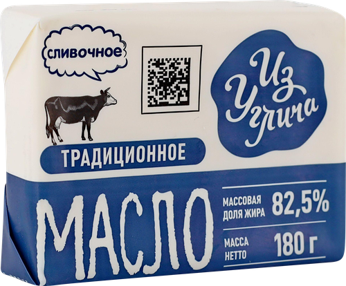 

Масло сливочное Из Углича Традиционное 82.5% 180 г