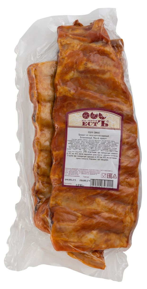 

Ребра Естъ свиные копчено-вареные вес