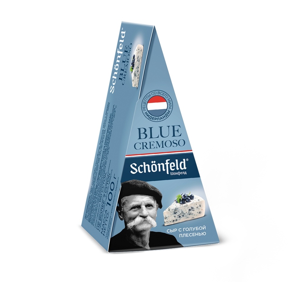 

Сыр Schonfeld Blue Cremoso с голубой плесенью 50% 100 г