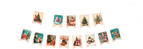 

Гирлянда City home Trade из бумажных флажков 2 м