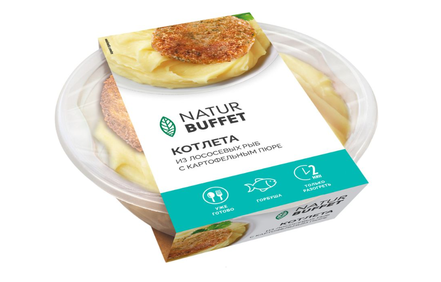 

Котлета рыбная Natur Buffet с картофельным пюре 250 г