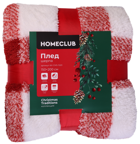 

Плед Homeclub Eve 150 x 200 см шерпа с принтом