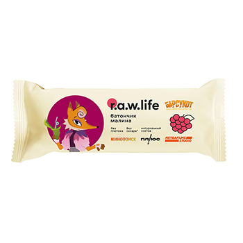 

Батончик фруктово-злаковый R.A.W.Life Малина без сахара, без глютена 25 г