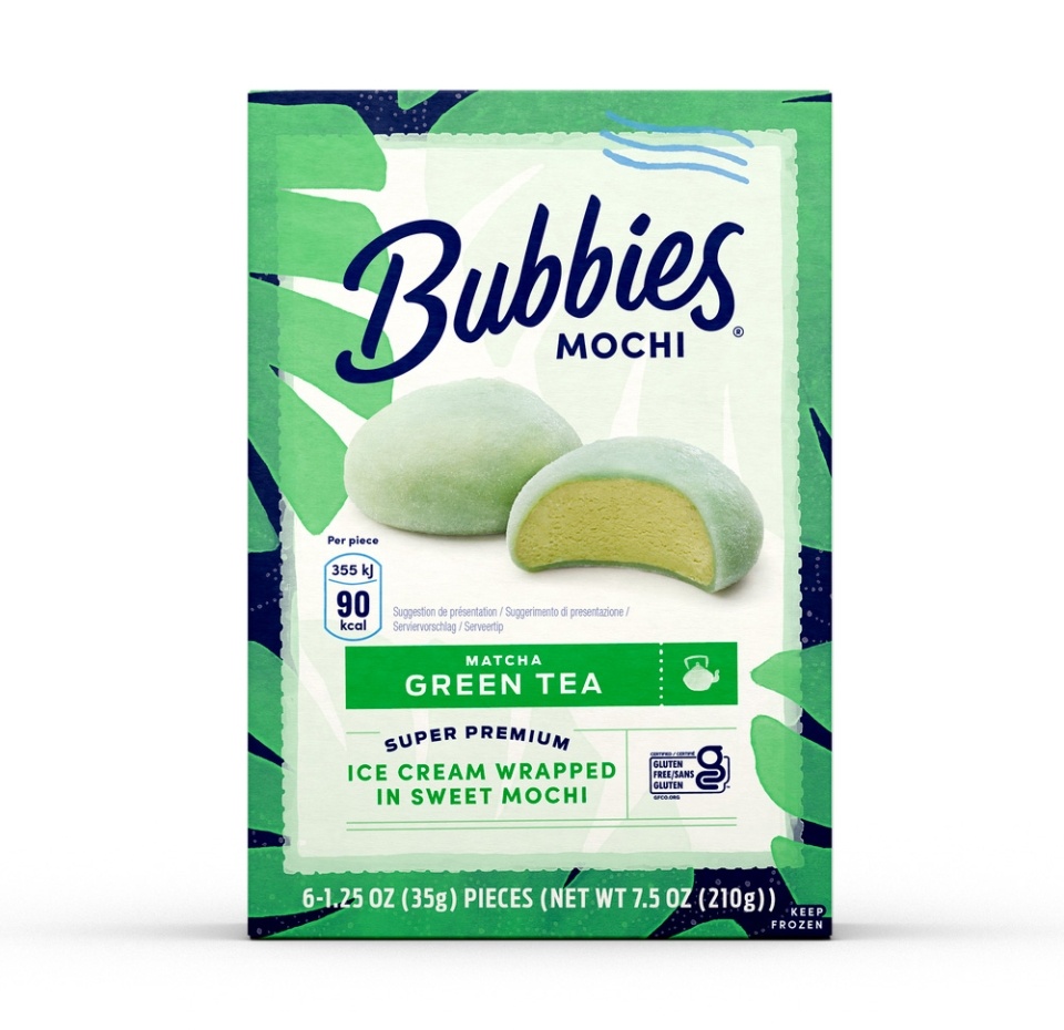 

Мороженое Mochi Bubbies Зелёный чай сливочное 210 г