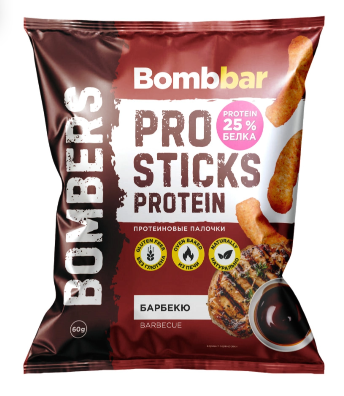 

Палочки кукурузные BombBar Барбекю протеиновые 60 г