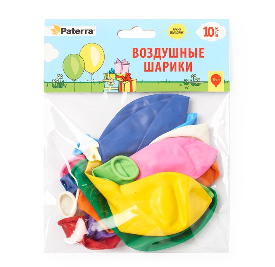 

Воздушные шарики Paterra 30 см, 10 шт.