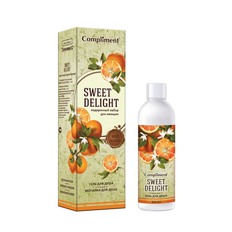 

Подарочный набор Compliment Sweet Delight №1360 250 мл+1 шт