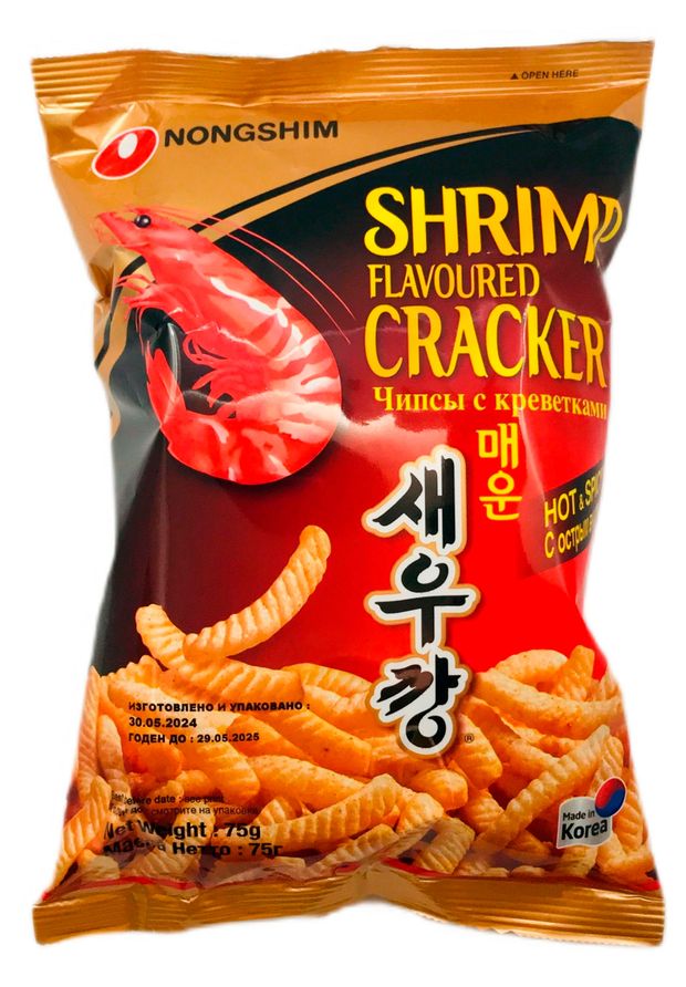 

Чипсы Nongshim Острая креветка 75 г