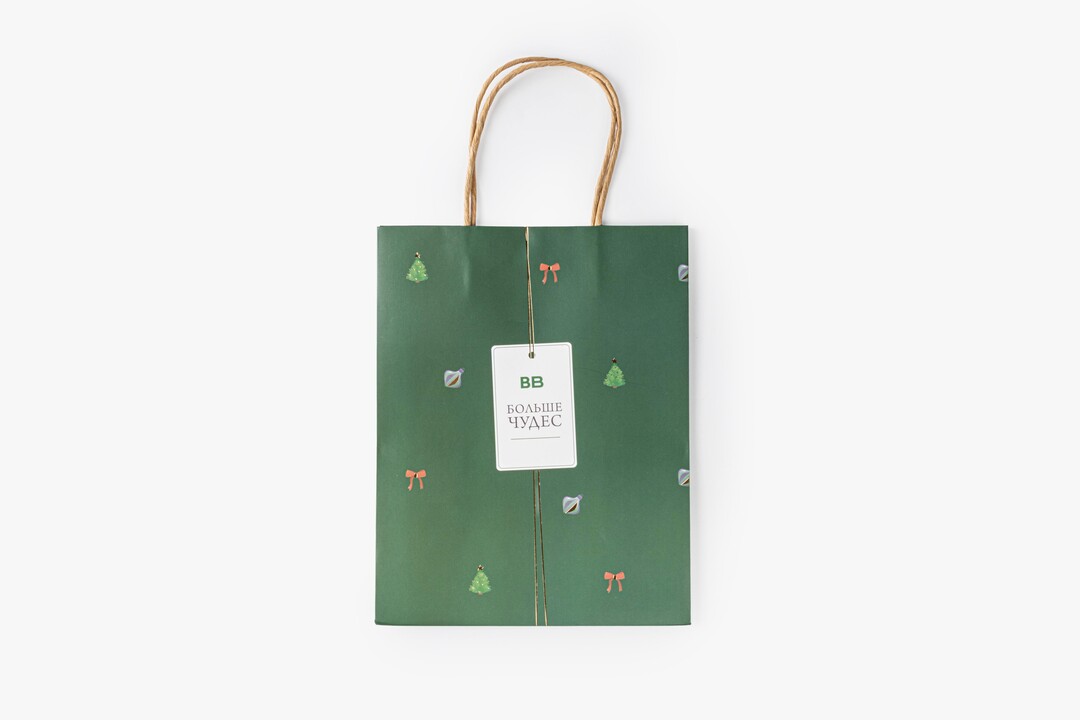 

Пакет бумажный Подарочный 18x23x10 см