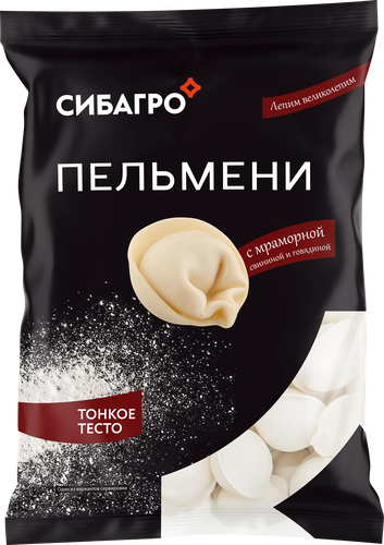 

Пельмени СибАгро с мраморной свининой и говядиной 800 г