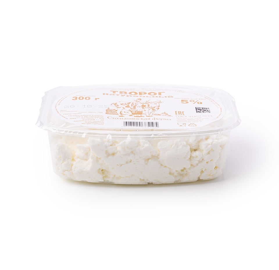 

Творог Столыпинская ферма 5%, БЗМЖ 300 г