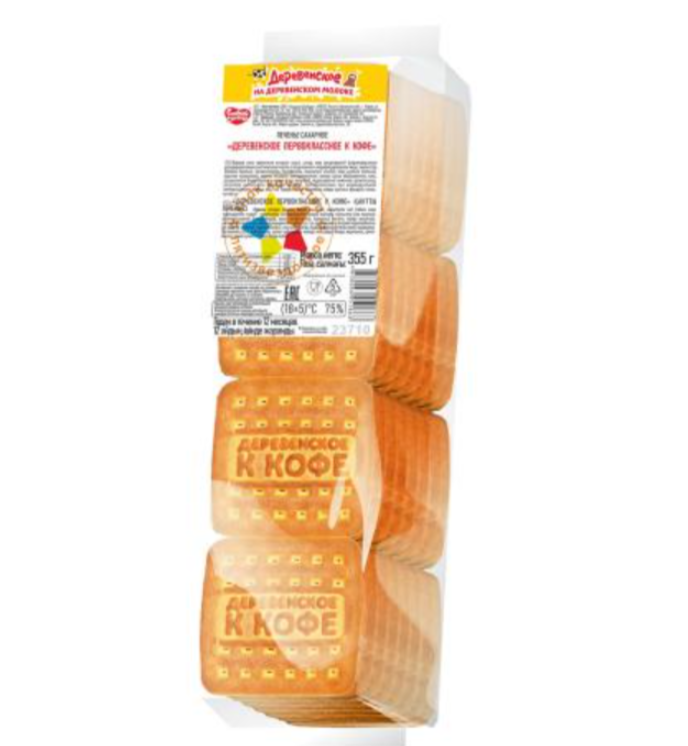 

Печенье Сладкая Слобода Деревенское первоклассное к кофе сахарное 355 г