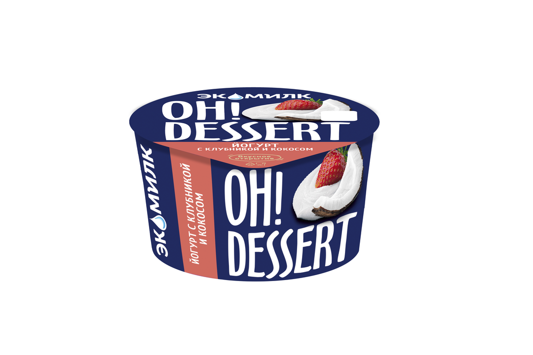 

Йогурт Экомилк Ох! Десерт с клубникой и кокосом 4.2% 130 г
