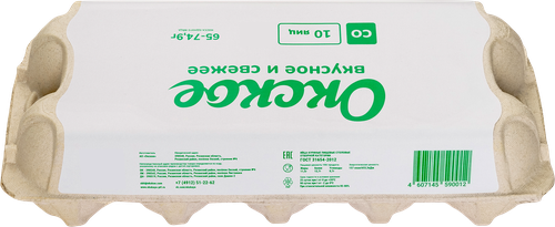 

Яйцо куриное Окское столовое белое С0 10 шт.