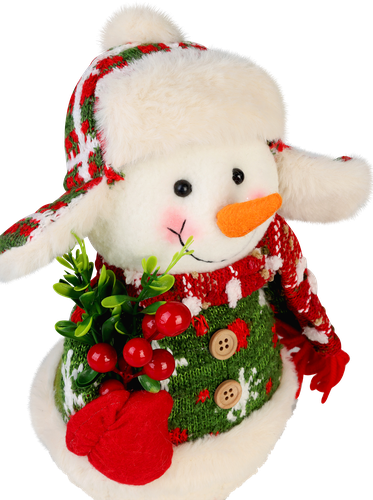 

Фигура новогодняя Homeclub Снеговик в шапочке 1 шт дизайн в ассортименте