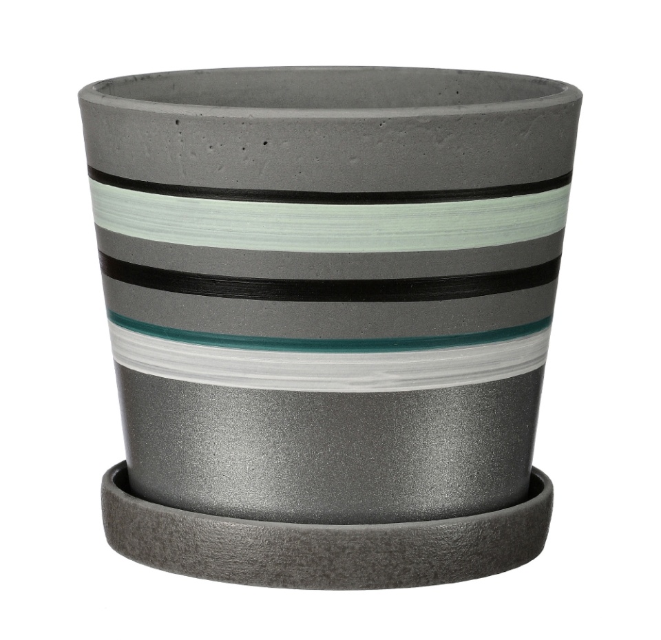 

Горшок Композит с поддоном Гренландия серый конус № 3