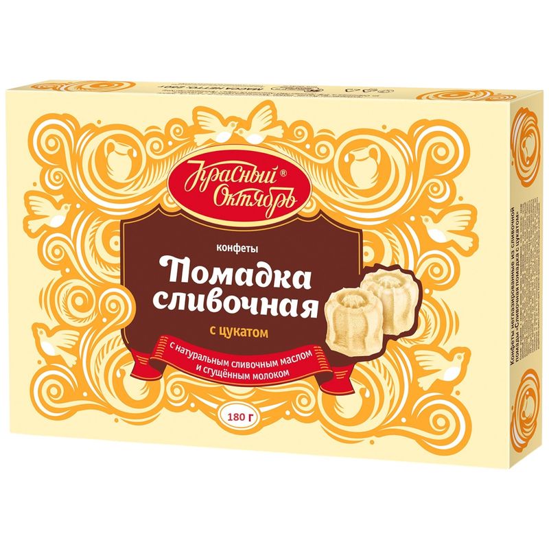

Конфеты неглазированные Красный Октябрь Сливочная помадка с цукатами 180 г