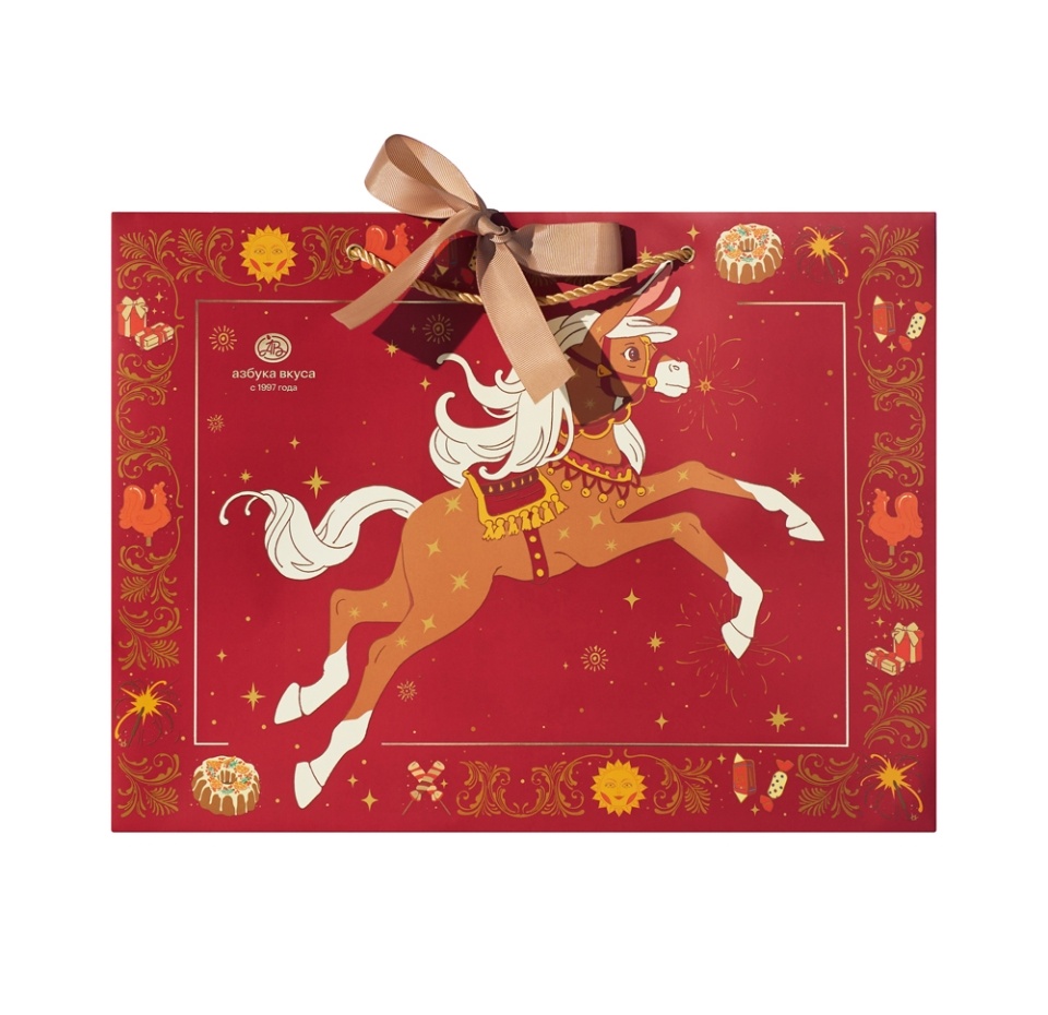 

Пакет подарочный Азбука вкуса Конёк-Горбунок M 40x30x16 см