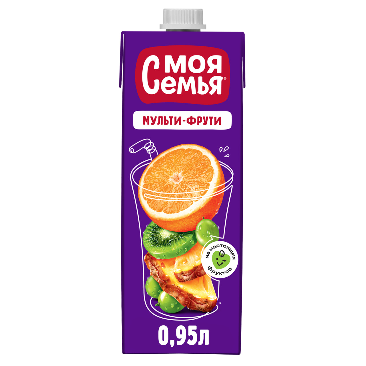 

Напиток сокосодержащий Моя семья Мульти-Фрути 950 мл