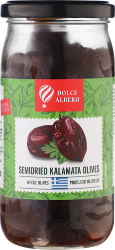 

Маслины вяленые c косточкой DOLCE ALBERO сорт Каламата